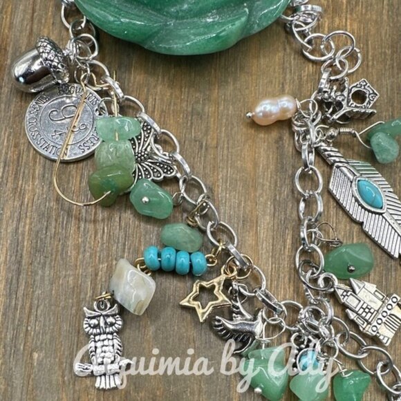 Alquimia Green and Silver Charm Necklace - Picture 7 of 7